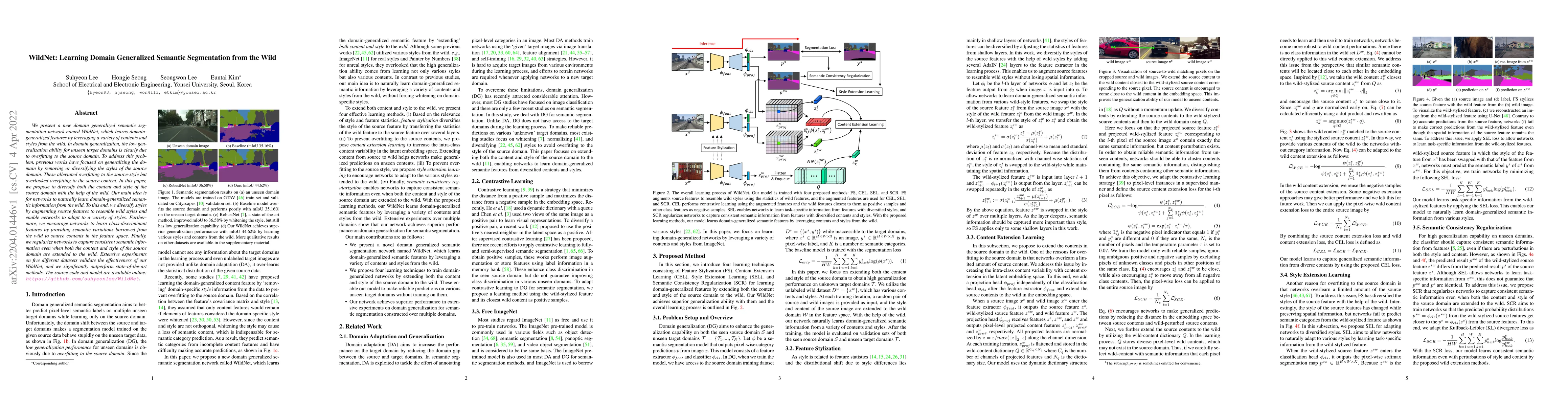 Thumbnail for WildNet: Learning Domain Generalized Semantic Segmentation from the Wild