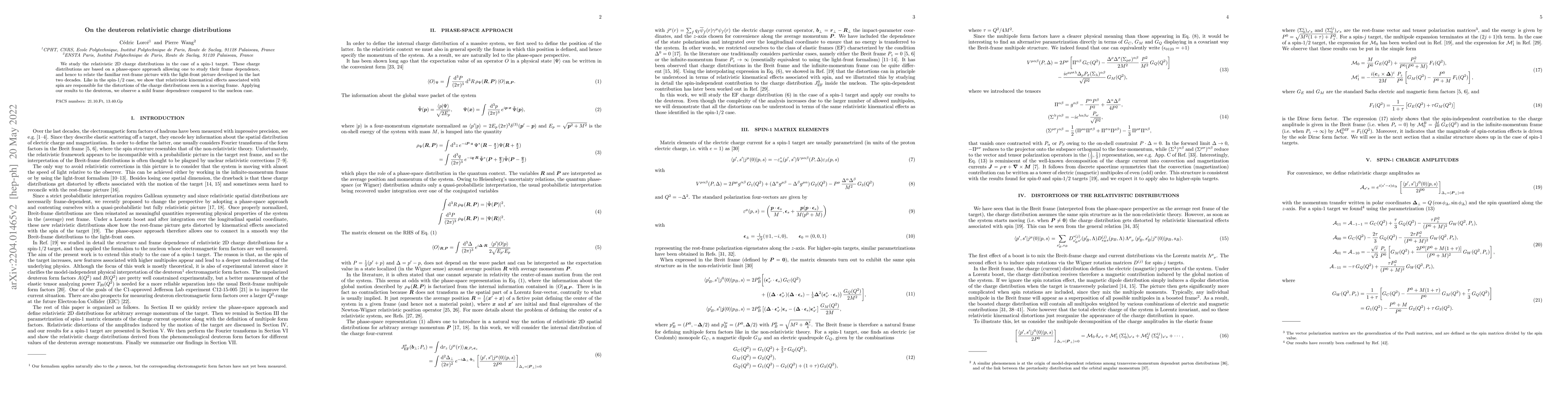 Thumbnail for On the deuteron relativistic charge distributions