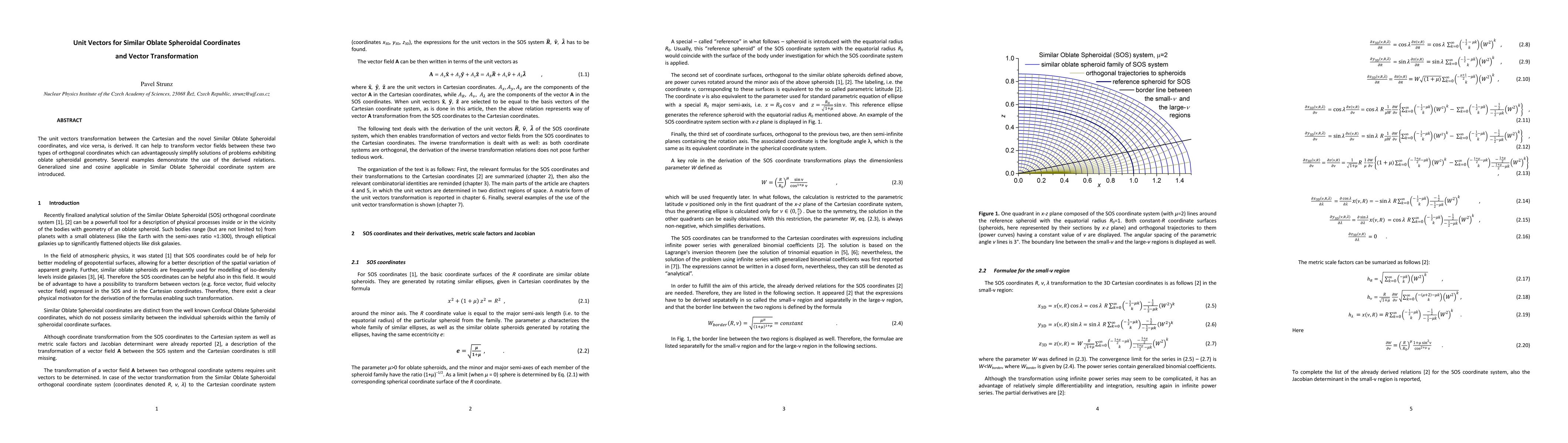 Thumbnail for Unit Vectors for Similar Oblate Spheroidal Coordinates and Vector
  Transformation