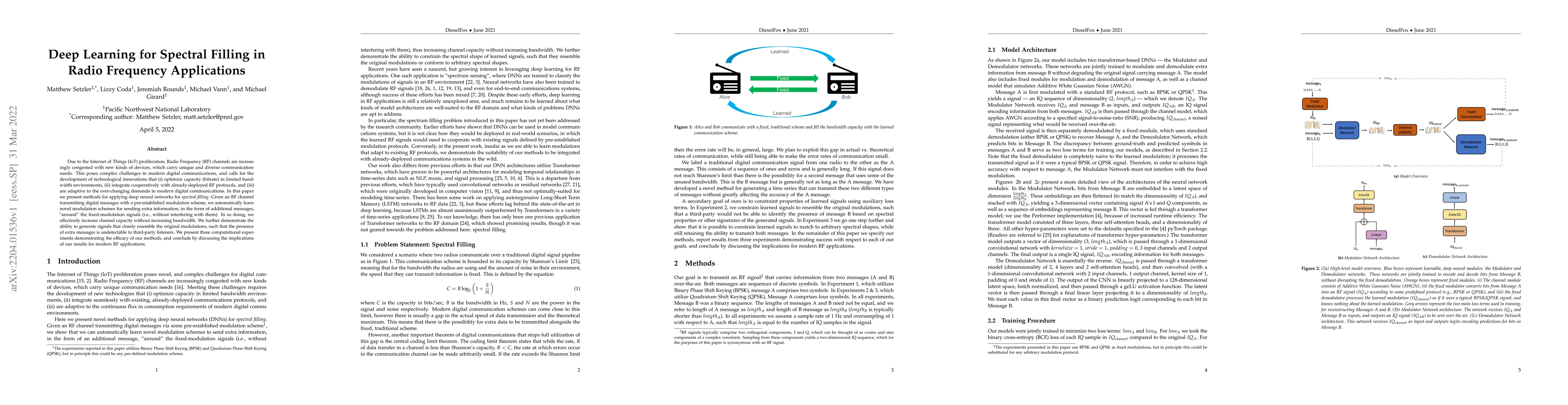 Thumbnail for Deep Learning for Spectral Filling in Radio Frequency Applications