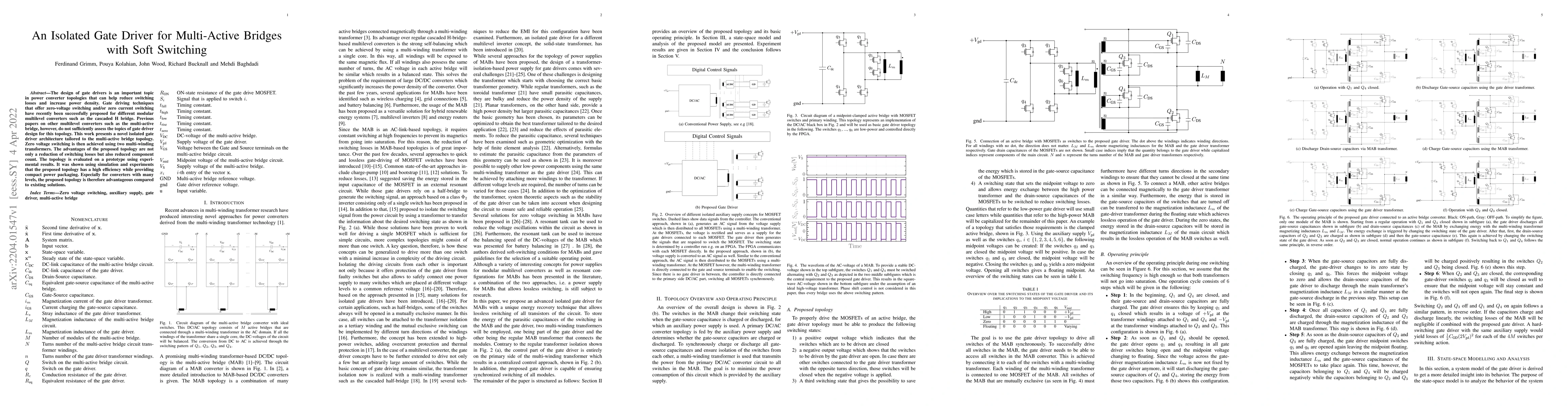 Thumbnail for An Isolated Gate Driver for Multi-Active Bridges with Soft Switching