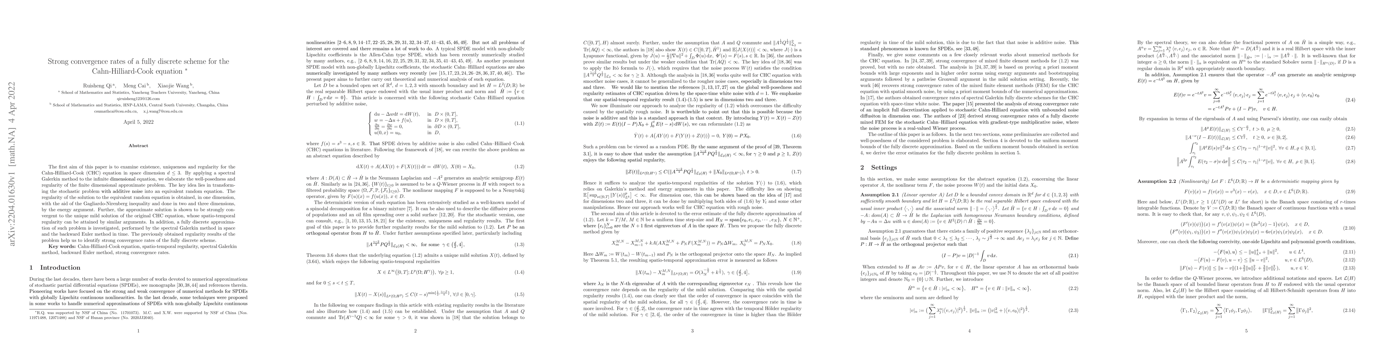 Thumbnail for Strong convergence rates of a fully discrete scheme for the
  Cahn-Hilliard-Cook equation