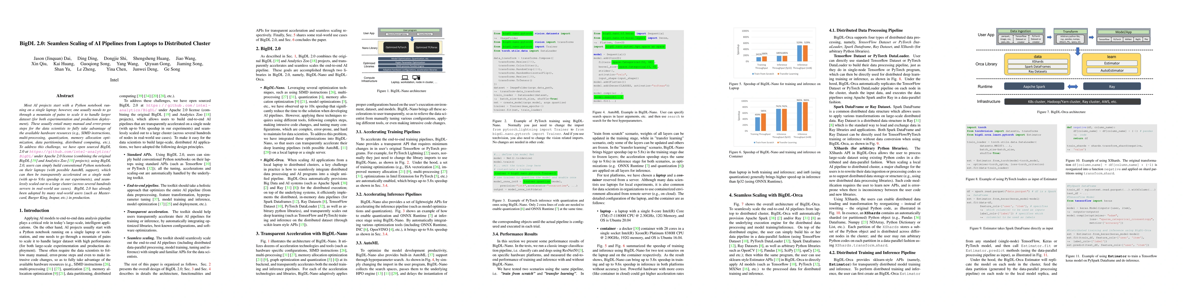 Thumbnail for BigDL 2.0: Seamless Scaling of AI Pipelines from Laptops to Distributed
  Cluster