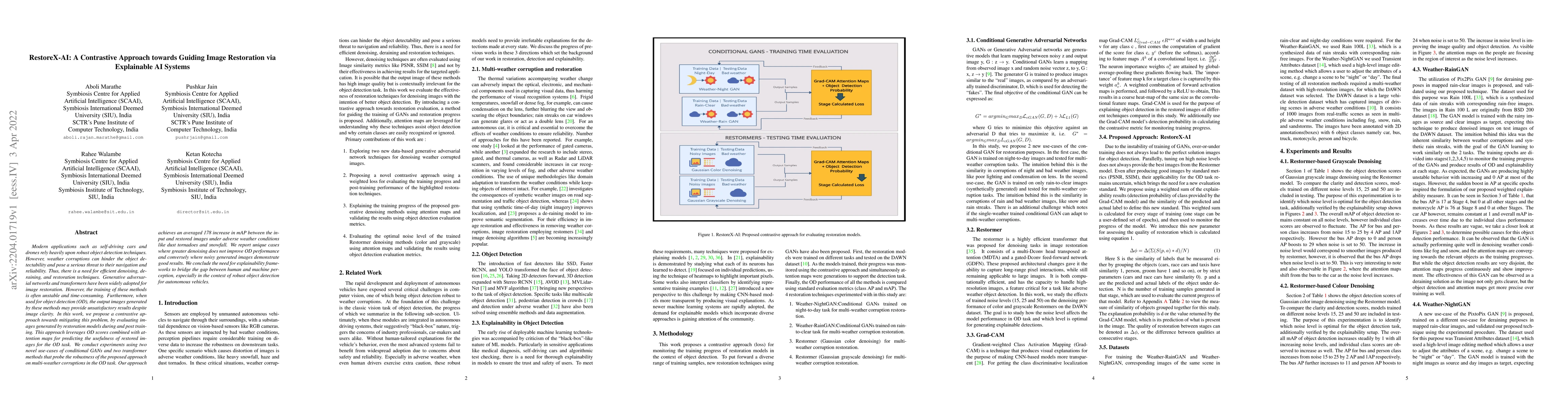 Thumbnail for RestoreX-AI: A Contrastive Approach towards Guiding Image Restoration
  via Explainable AI Systems