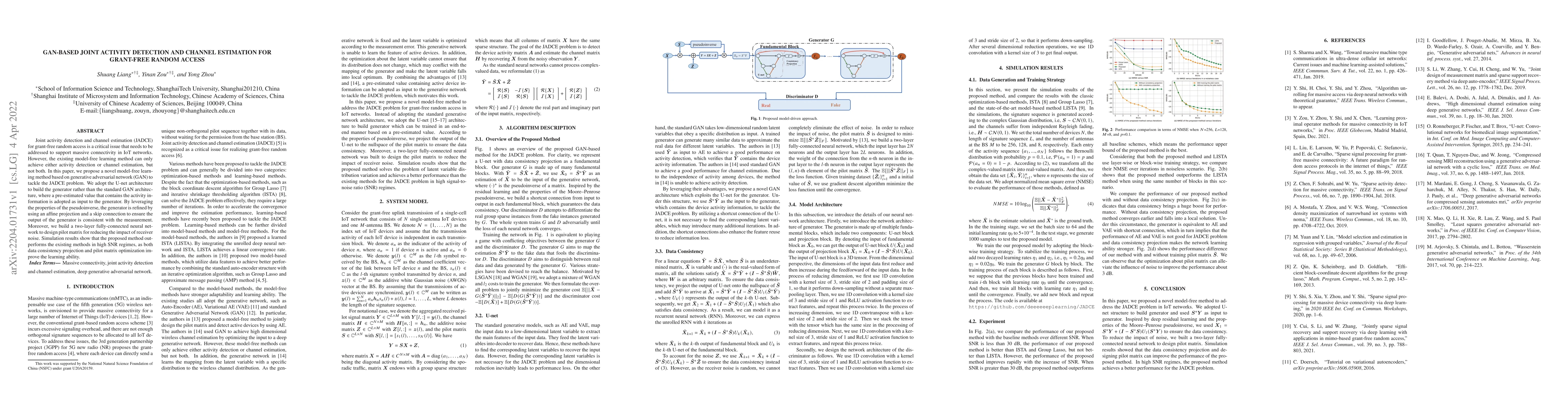 Thumbnail for Gan-Based Joint Activity Detection and Channel Estimation For Grant-free
  Random Access