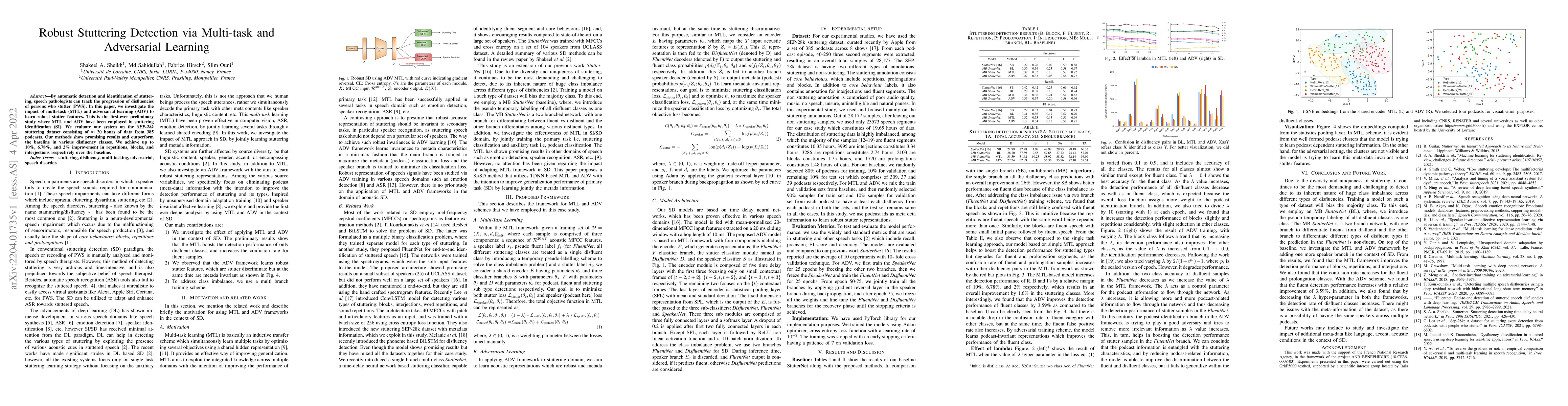 Thumbnail for Robust Stuttering Detection via Multi-task and Adversarial Learning