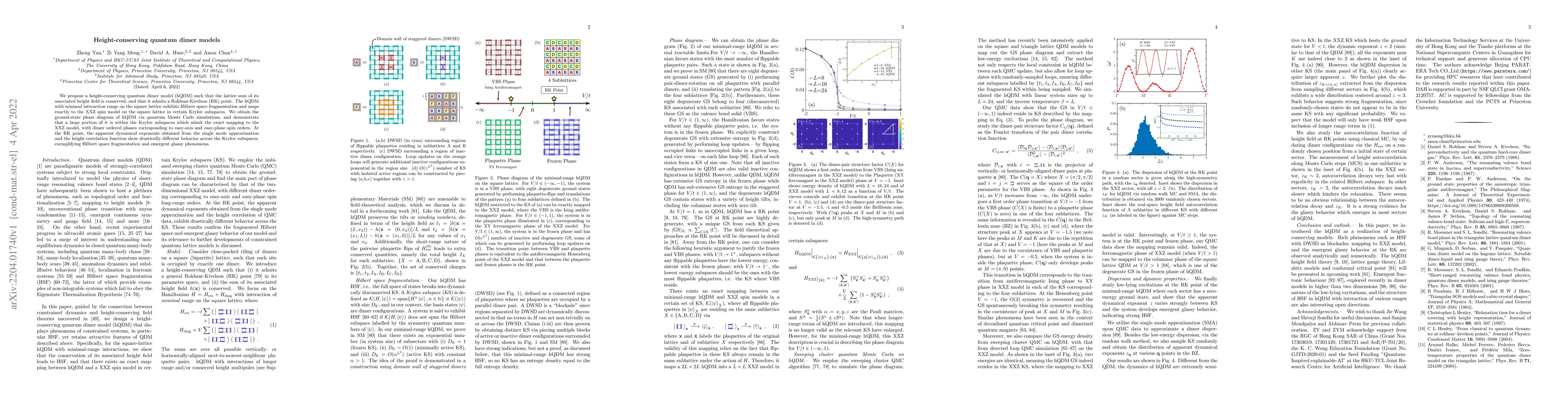 Thumbnail for Height-conserving quantum dimer models