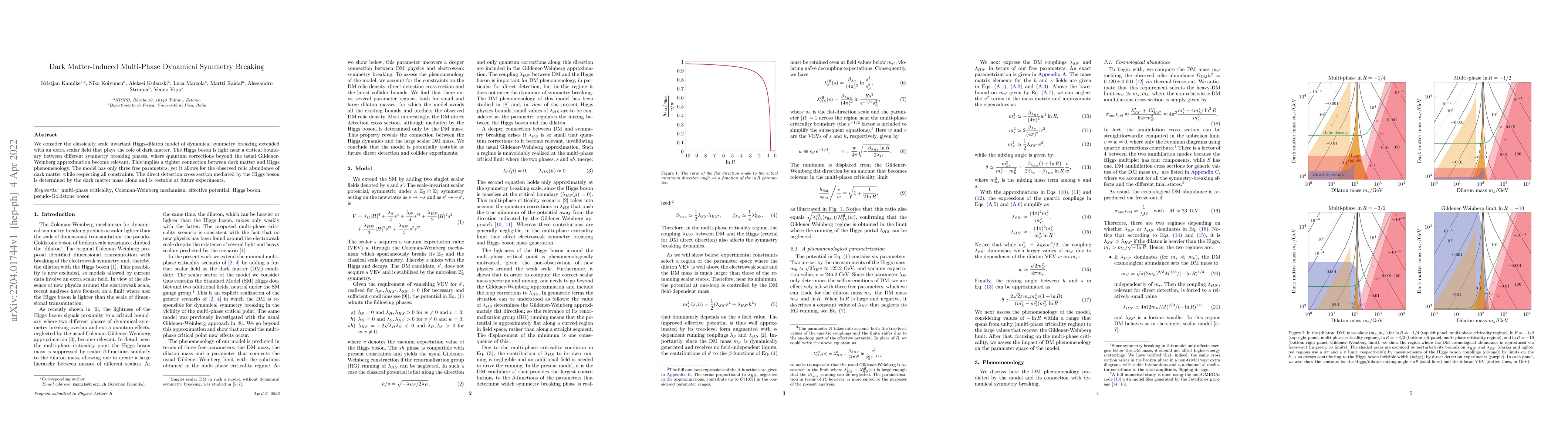 Thumbnail for Dark Matter-Induced Multi-Phase Dynamical Symmetry Breaking
