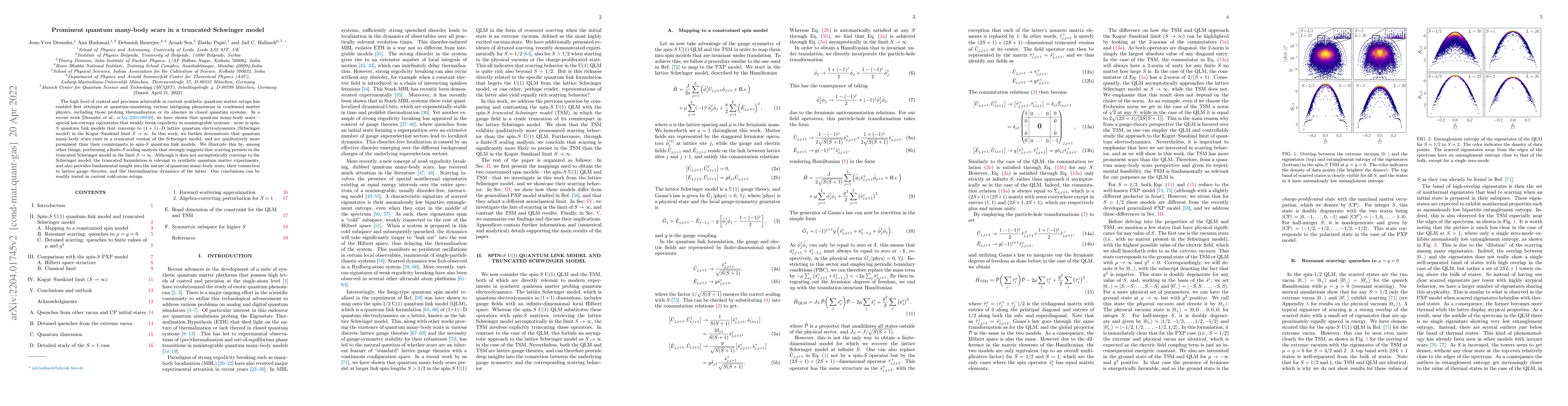 Thumbnail for Prominent quantum many-body scars in a truncated Schwinger model