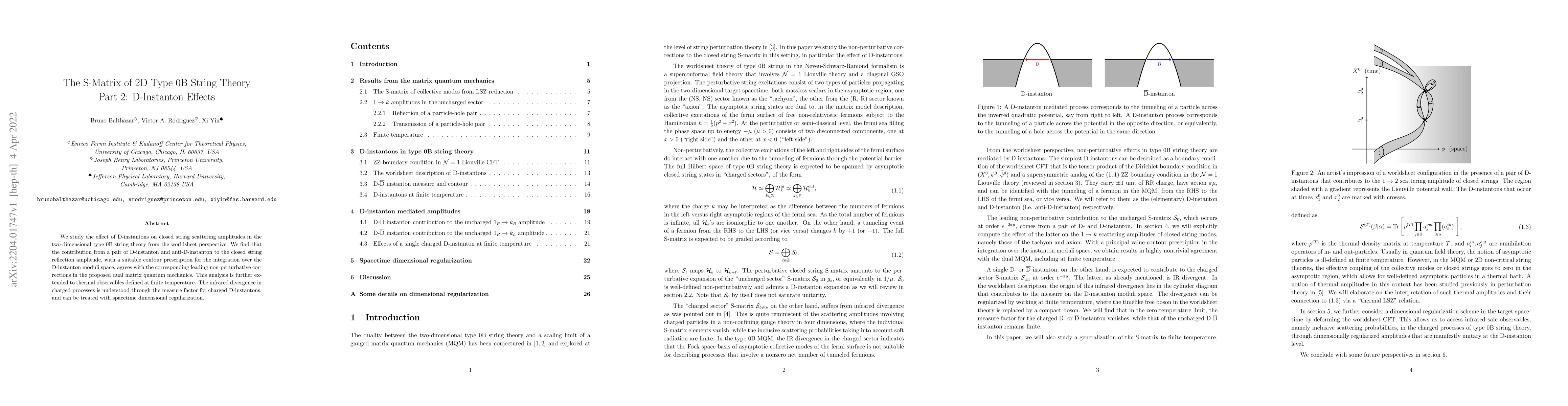 Thumbnail for The S-Matrix of 2D Type 0B String Theory Part 2: D-Instanton Effects