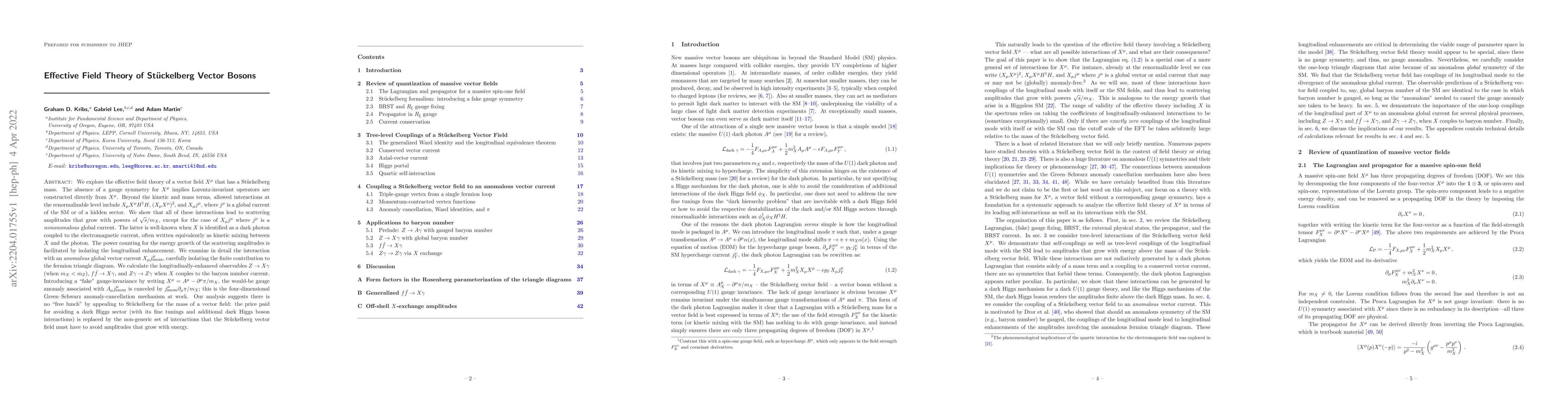 Thumbnail for Effective Field Theory of St\"uckelberg Vector Bosons