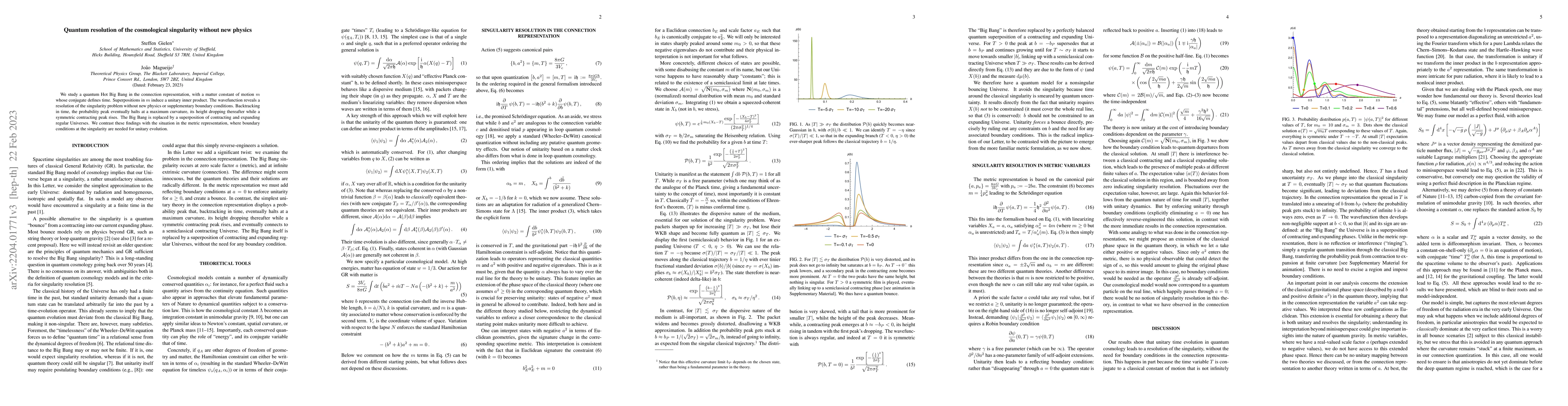 Thumbnail for Quantum resolution of the cosmological singularity without new physics