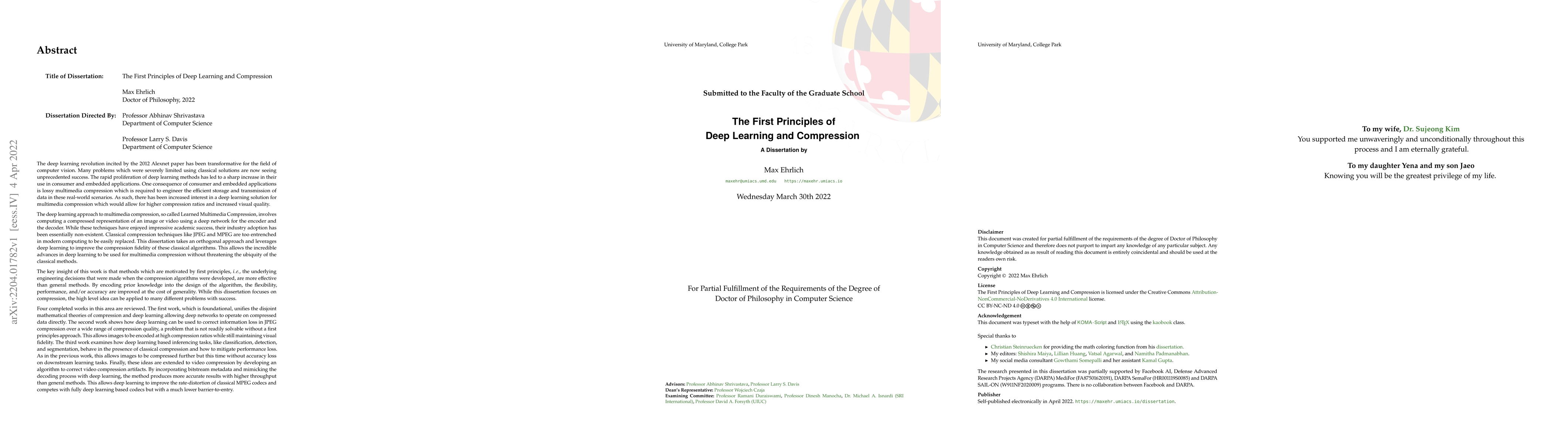 Thumbnail for The First Principles of Deep Learning and Compression