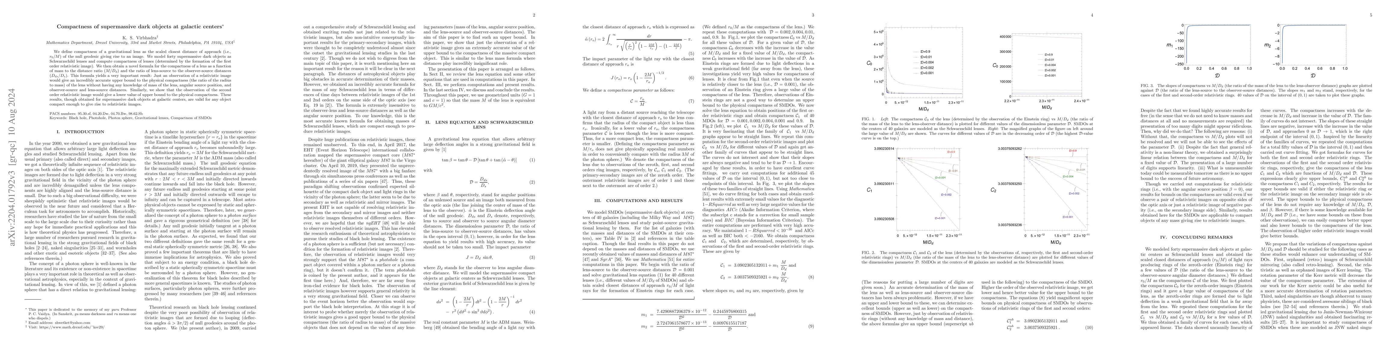 Thumbnail for Compactness of supermassive dark objects at galactic centers