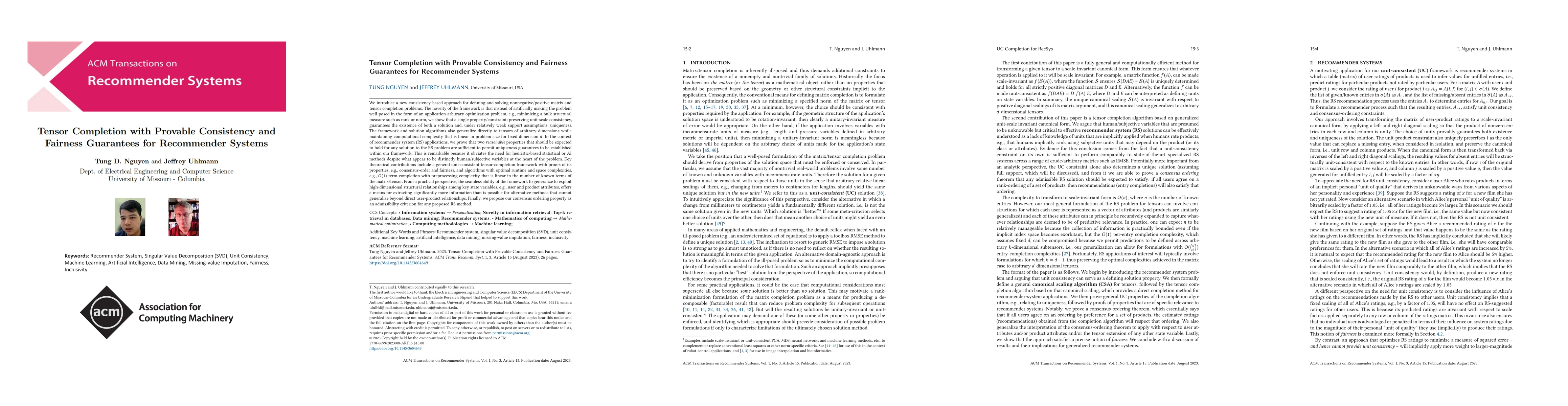 Thumbnail for Tensor Completion with Provable Consistency and Fairness Guarantees for
  Recommender Systems