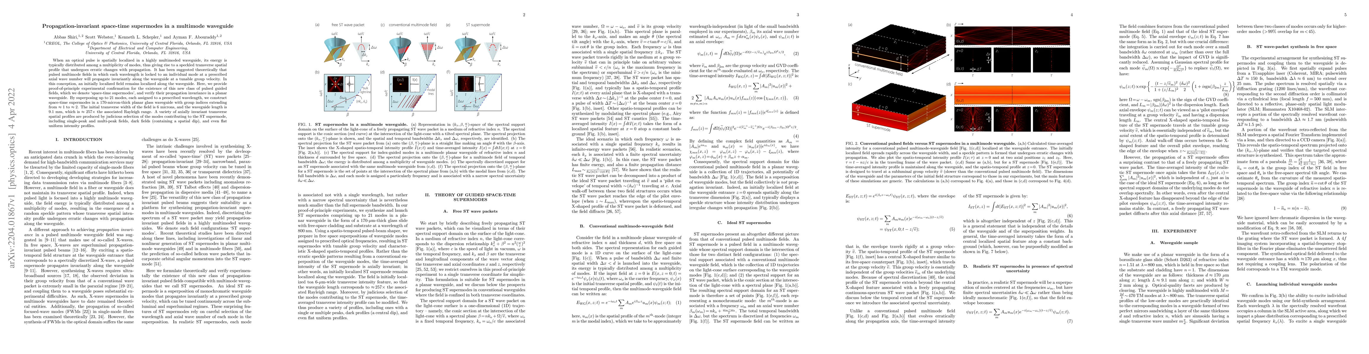 Thumbnail for Propagation-invariant space-time supermodes in a multimode waveguide
