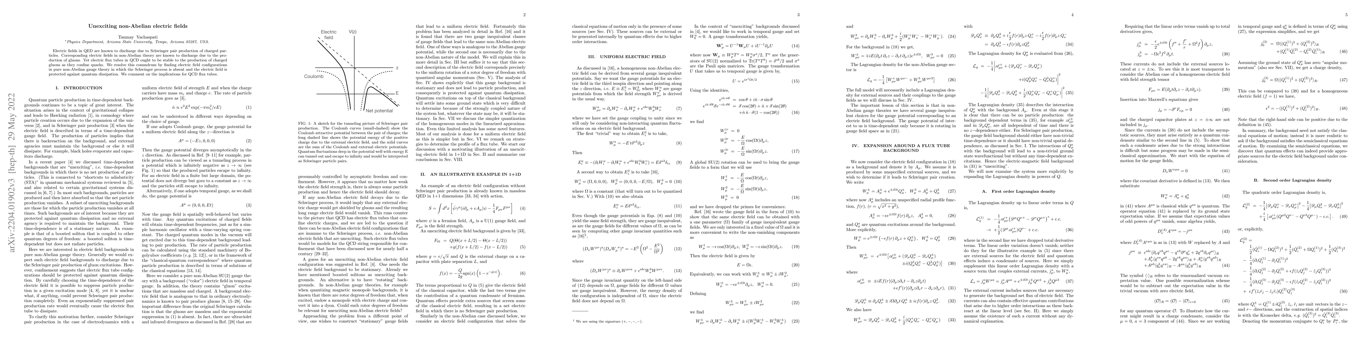 Thumbnail for Unexciting non-Abelian electric fields