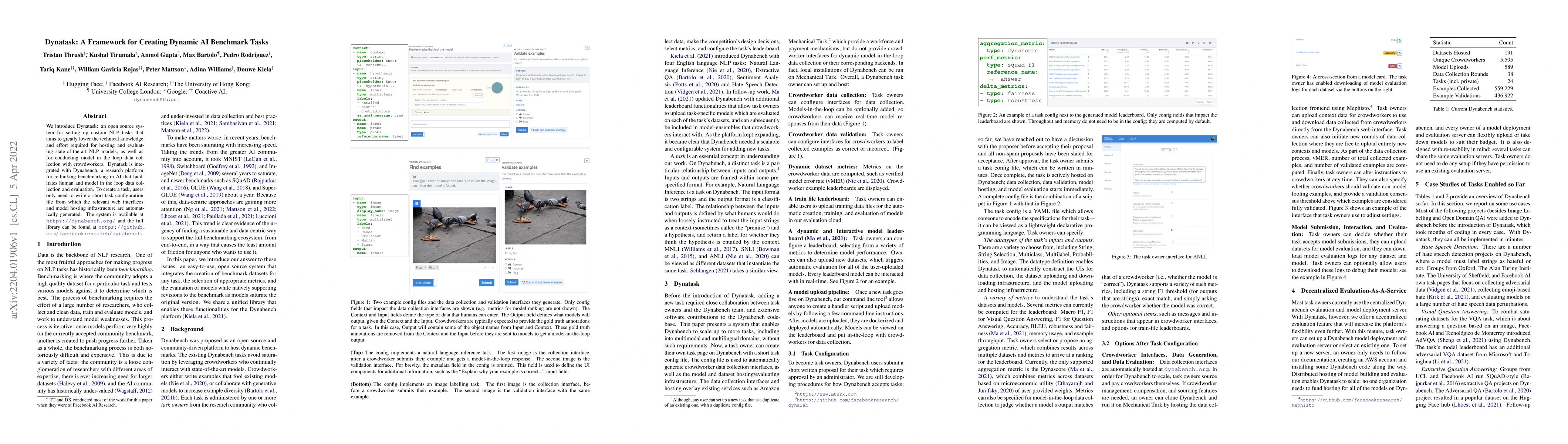 Thumbnail for Dynatask: A Framework for Creating Dynamic AI Benchmark Tasks