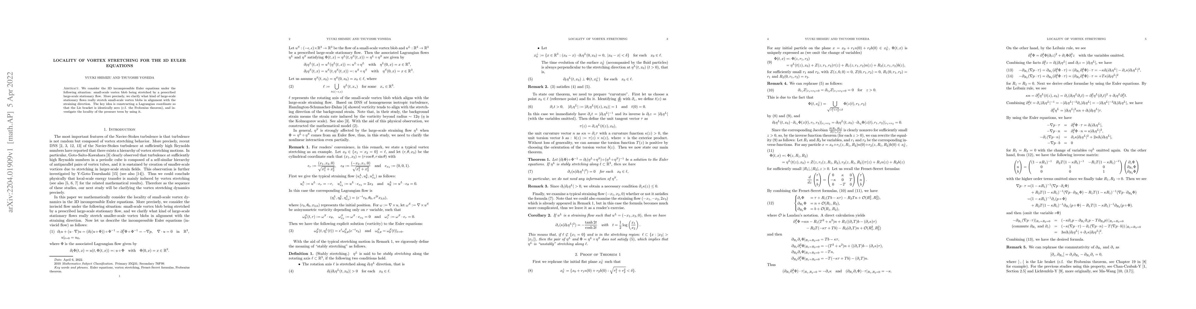 Thumbnail for Locality of vortex stretching for the 3D Euler equations