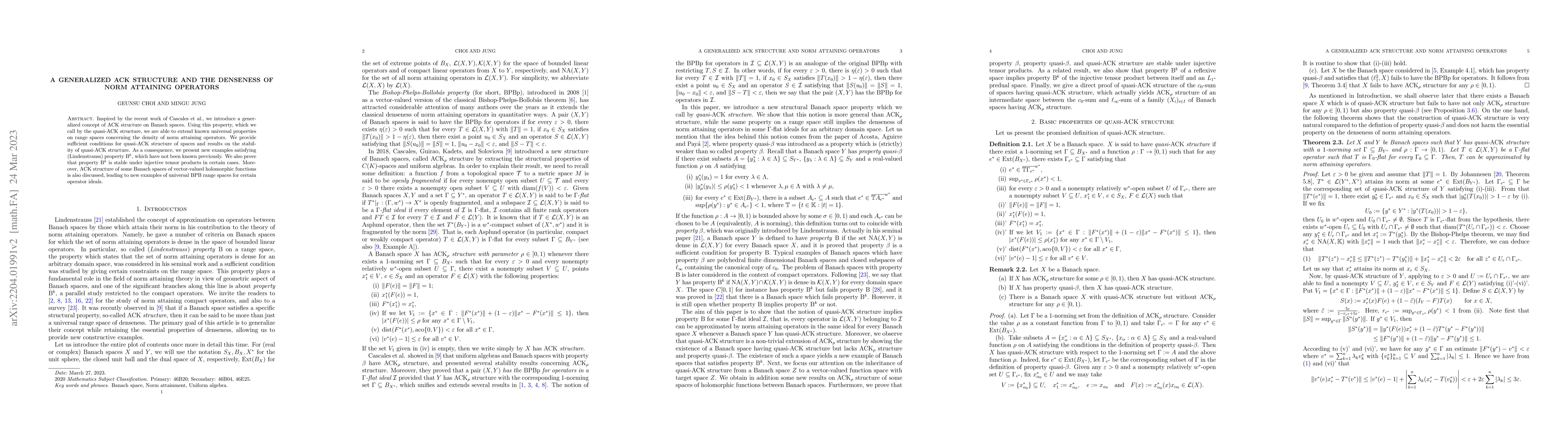 Thumbnail for A generalized ACK structure and the denseness of norm attaining
  operators