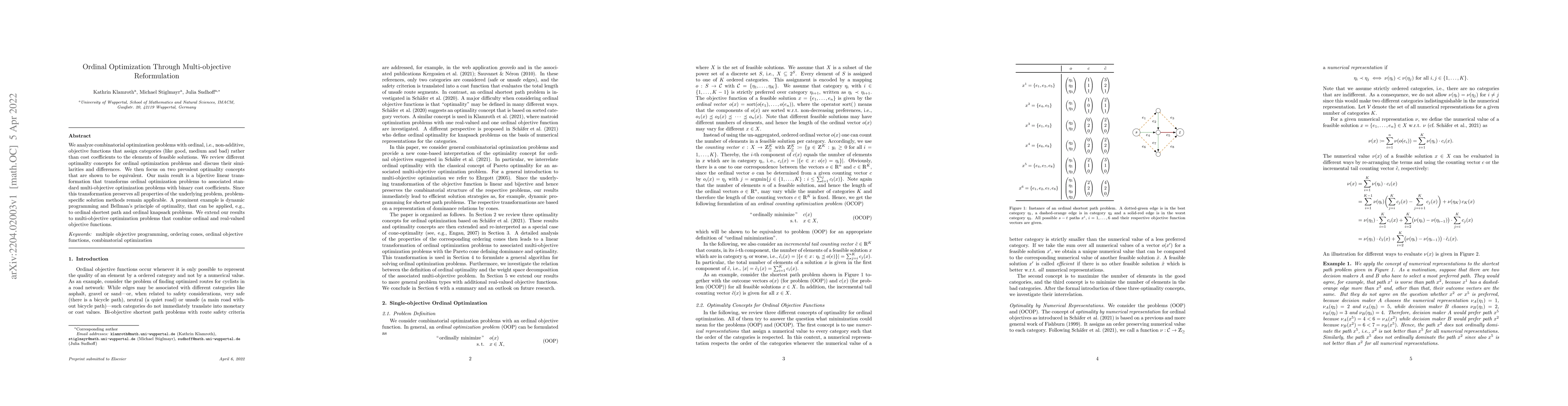 Thumbnail for Ordinal Optimization Through Multi-objective Reformulation