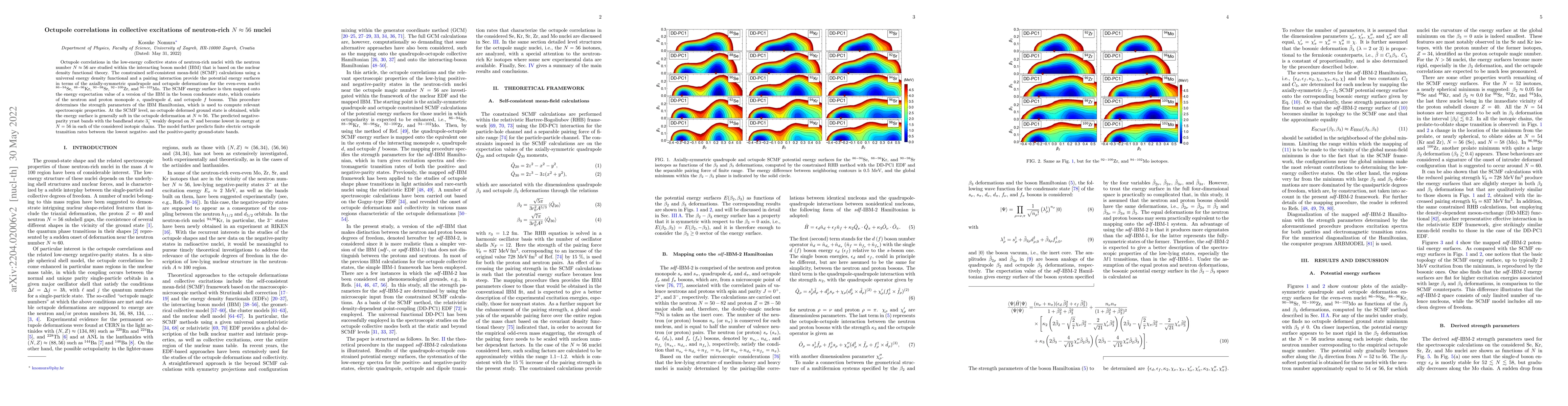 Thumbnail for Octupole correlations in collective excitations of neutron-rich
  $N\approx56$ nuclei