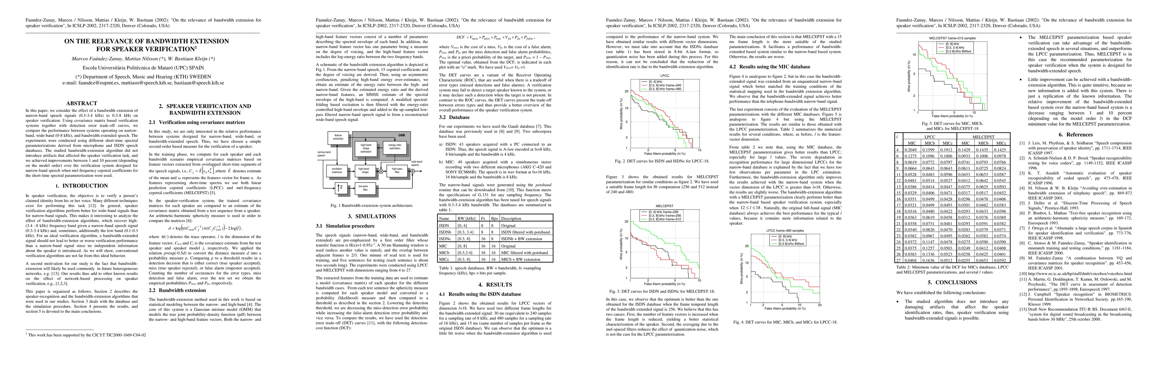 Thumbnail for On the Relevance of Bandwidth Extension for Speaker Verification