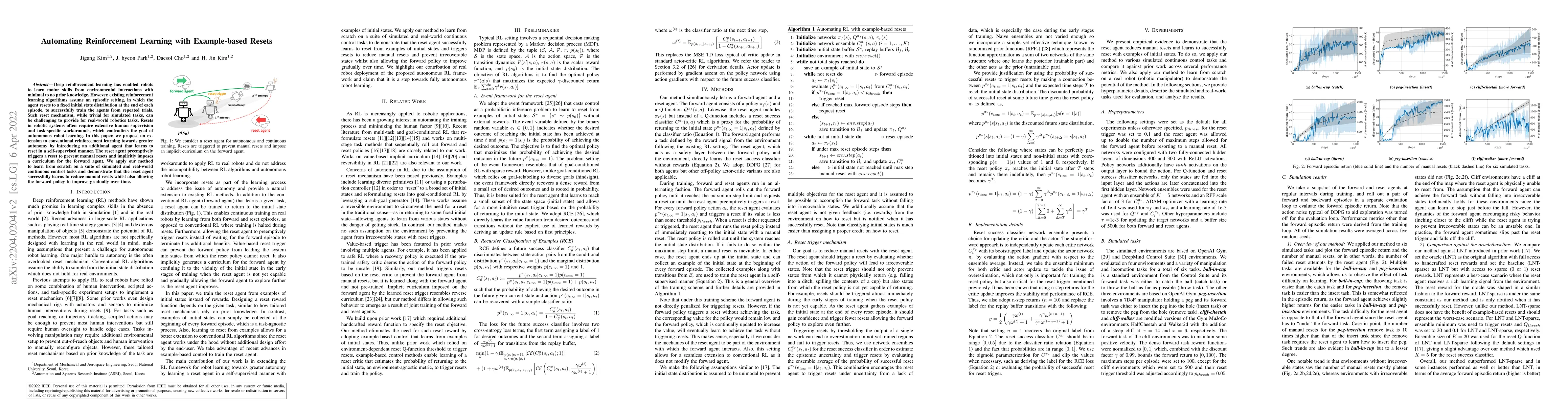 Thumbnail for Automating Reinforcement Learning with Example-based Resets