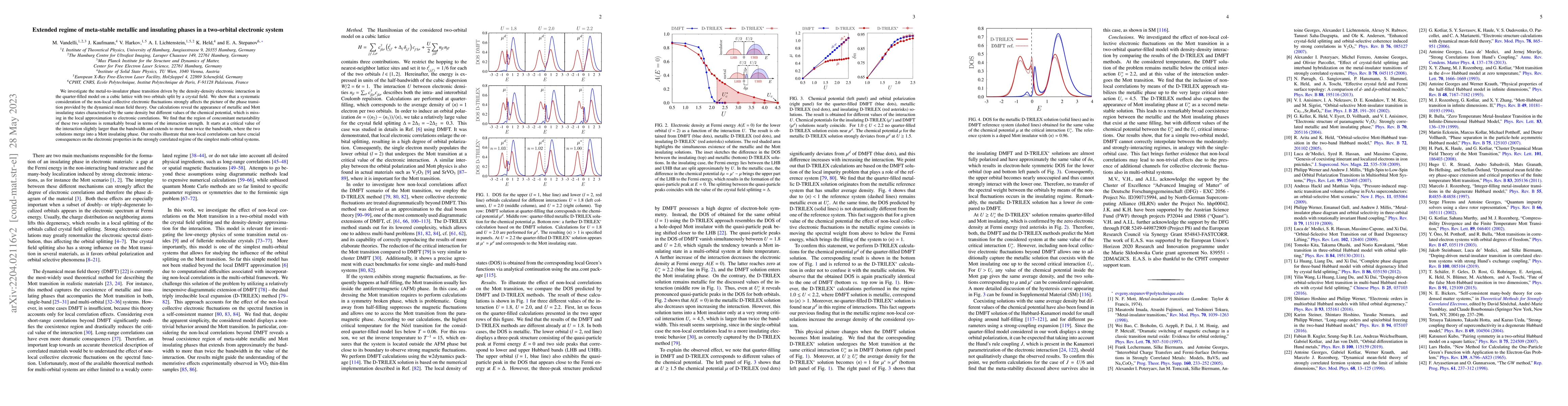 Thumbnail for Extended regime of coexisting metallic and insulating phases in a
  two-orbital electronic system