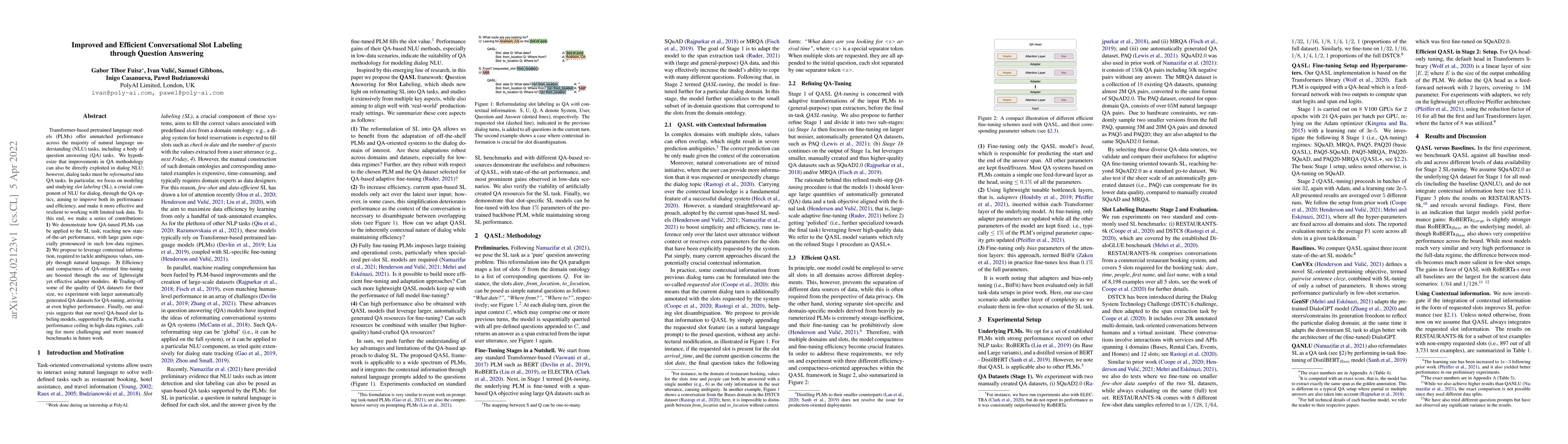 Thumbnail for Improved and Efficient Conversational Slot Labeling through Question
  Answering