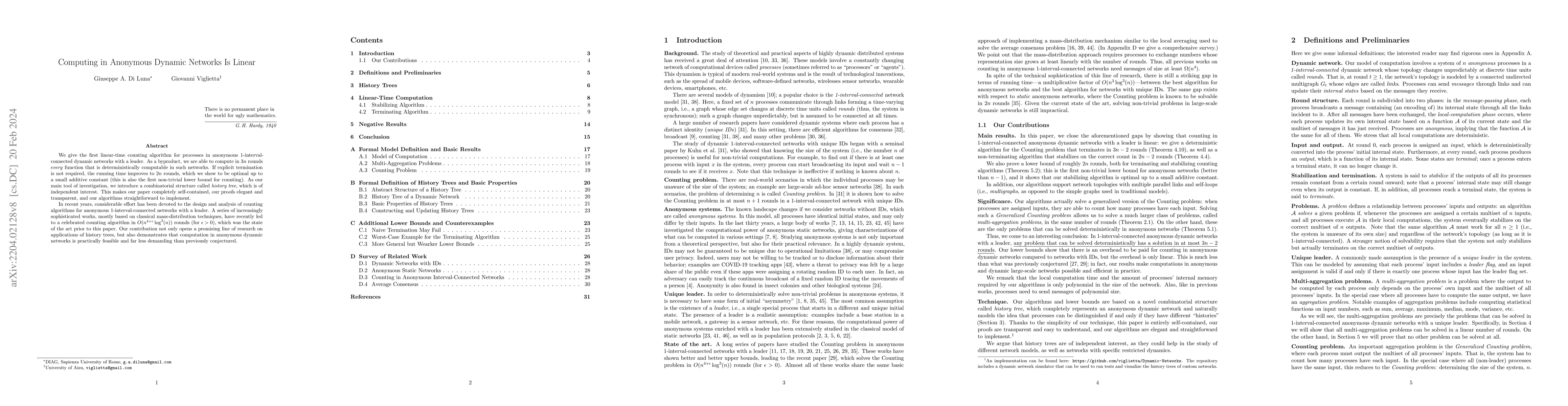 Thumbnail for Computing in Anonymous Dynamic Networks Is Linear
