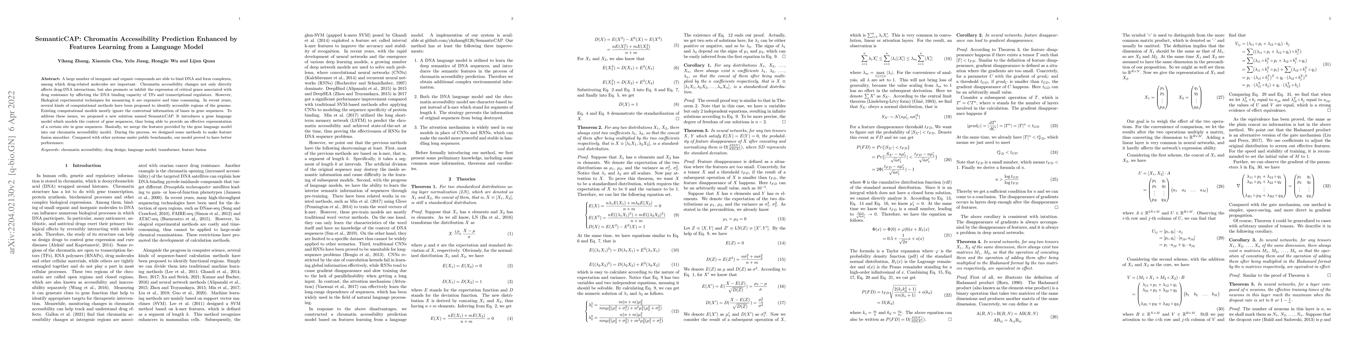 Thumbnail for SemanticCAP: Chromatin Accessibility Prediction Enhanced by Features
  Learning from a Language Model