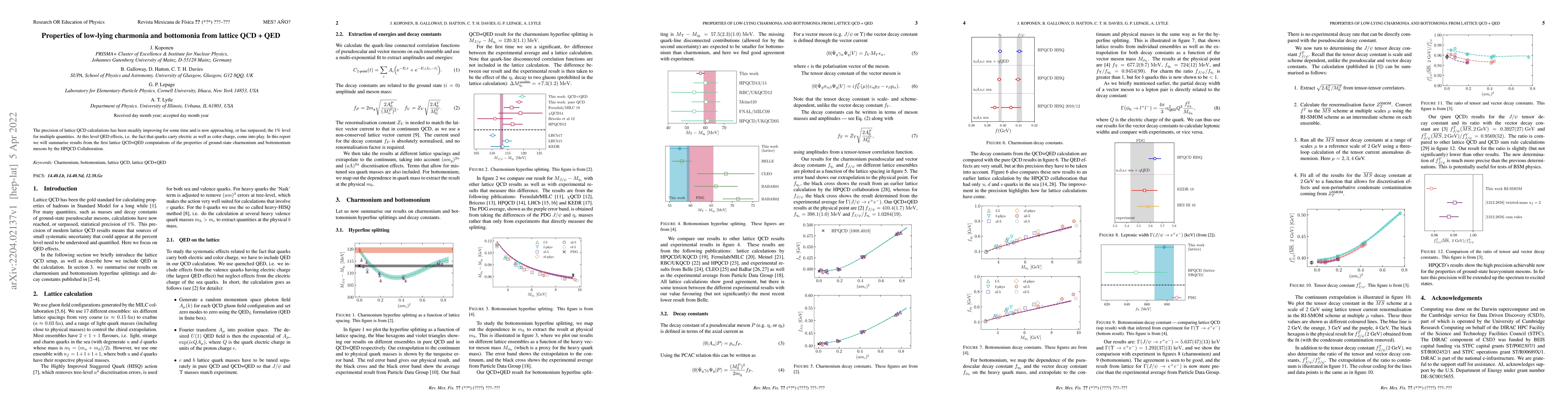Thumbnail for Properties of low-lying charmonia and bottomonia from lattice QCD + QED