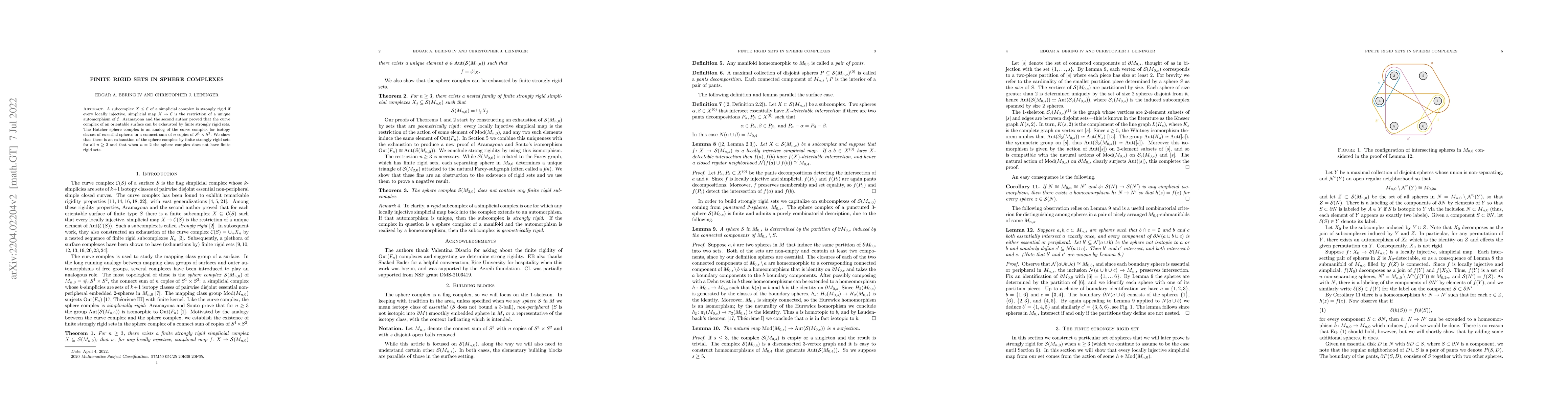 Thumbnail for Finite rigid sets in sphere complexes