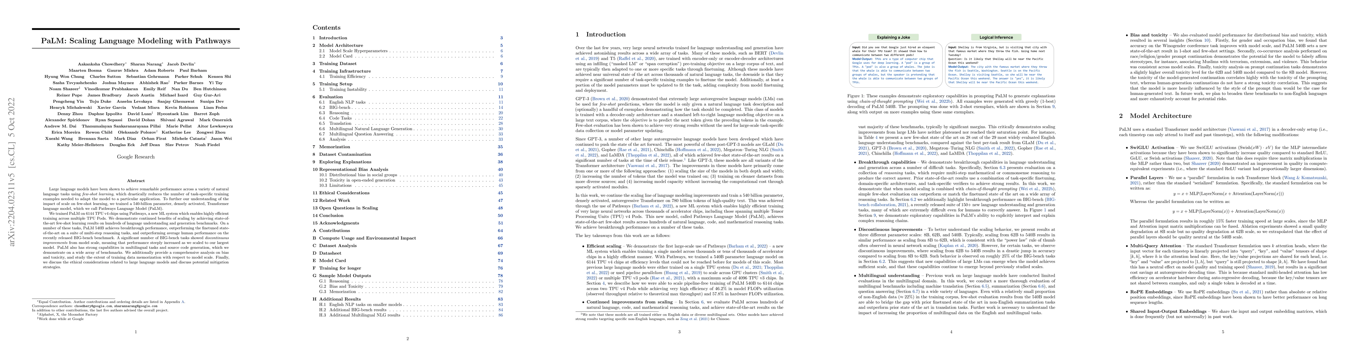 Thumbnail for PaLM: Scaling Language Modeling with Pathways