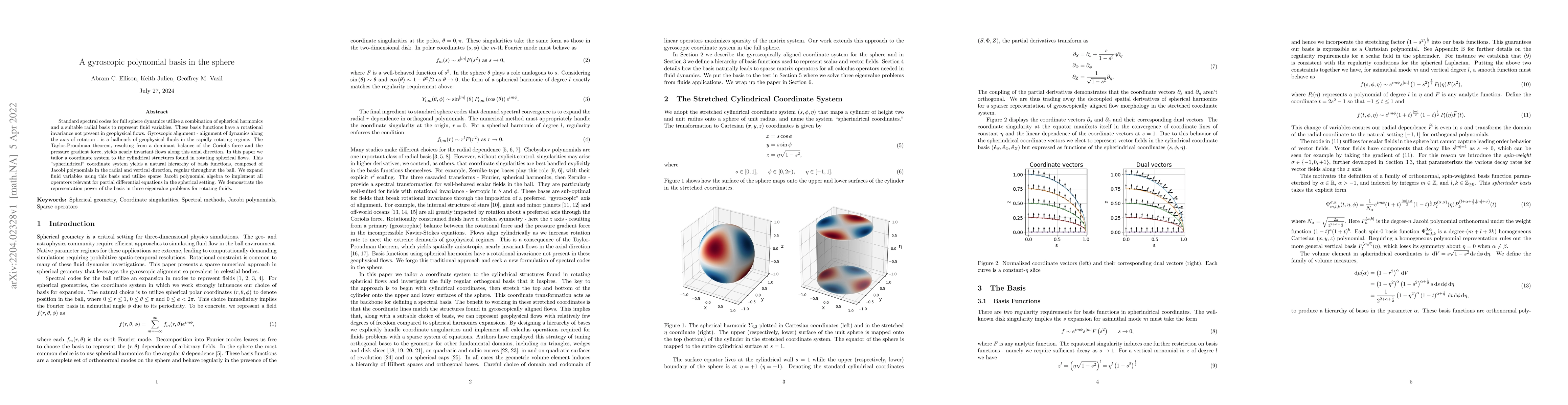 Thumbnail for A gyroscopic polynomial basis in the sphere