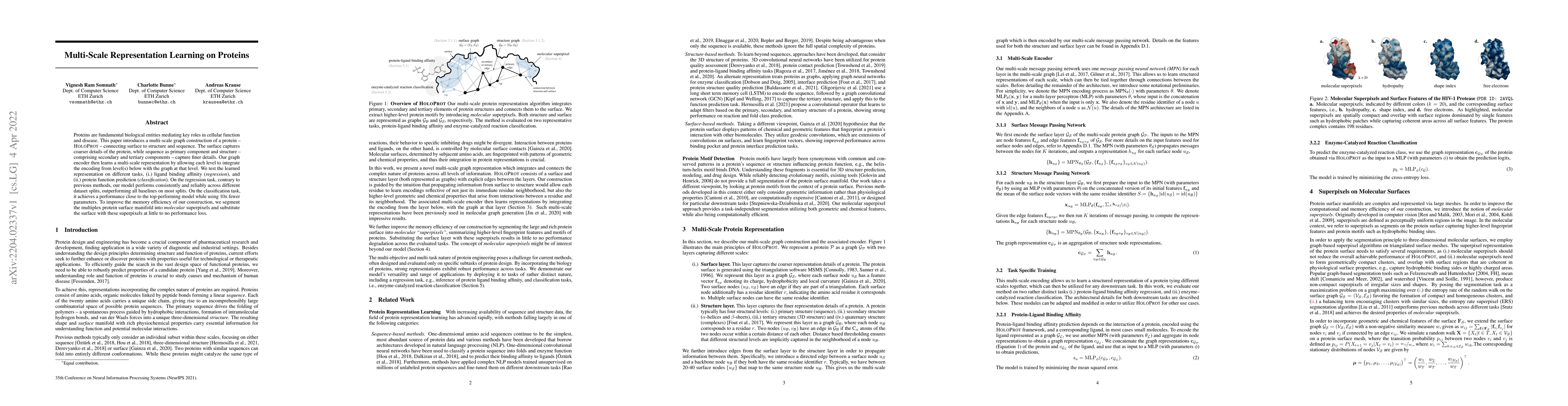 Thumbnail for Multi-Scale Representation Learning on Proteins