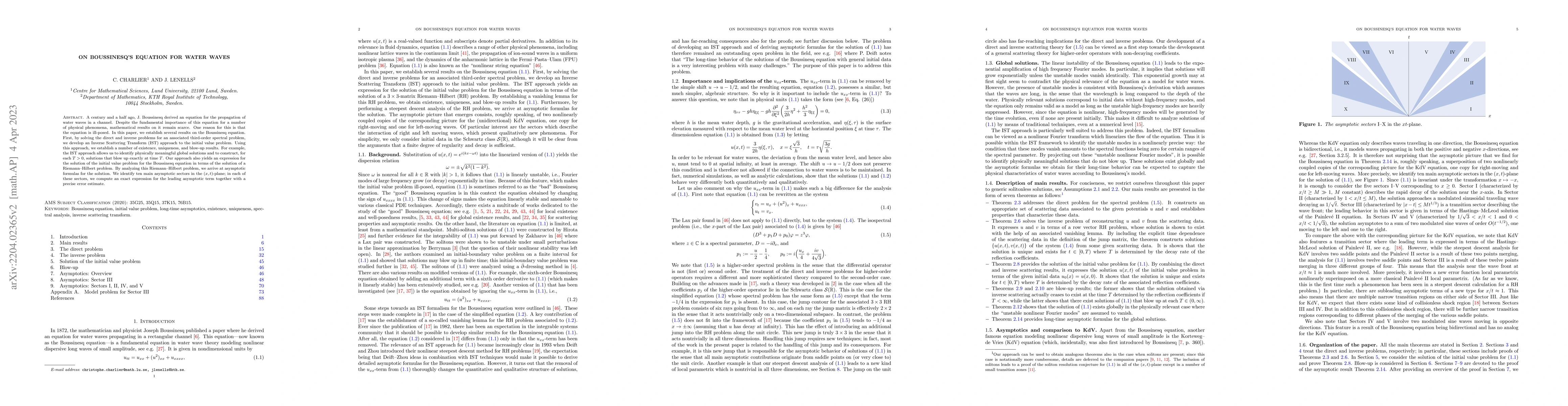 Thumbnail for On Boussinesq's equation for water waves