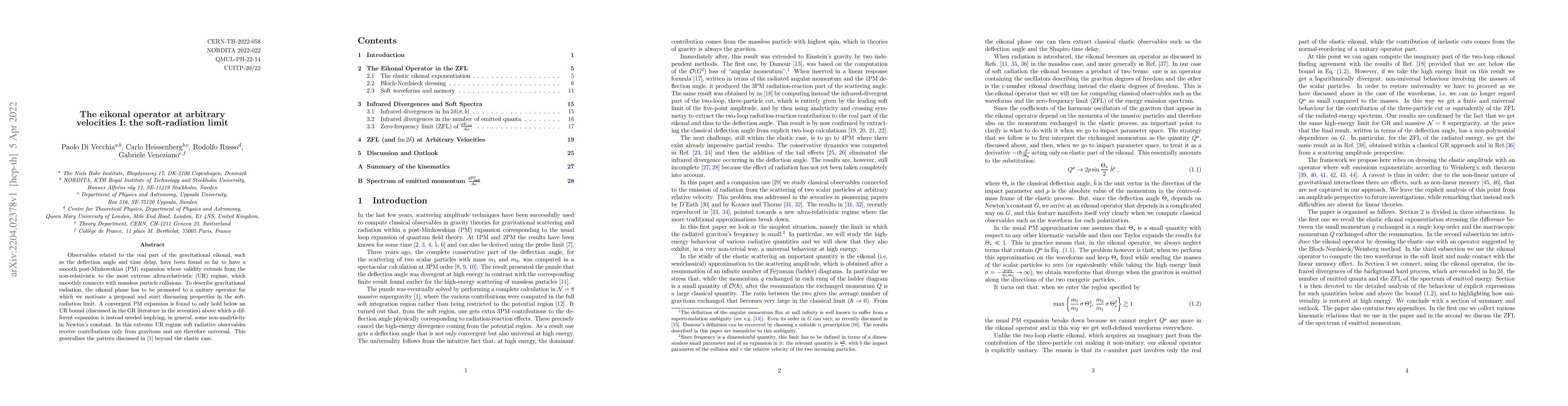 Thumbnail for The eikonal operator at arbitrary velocities I: the soft-radiation limit
