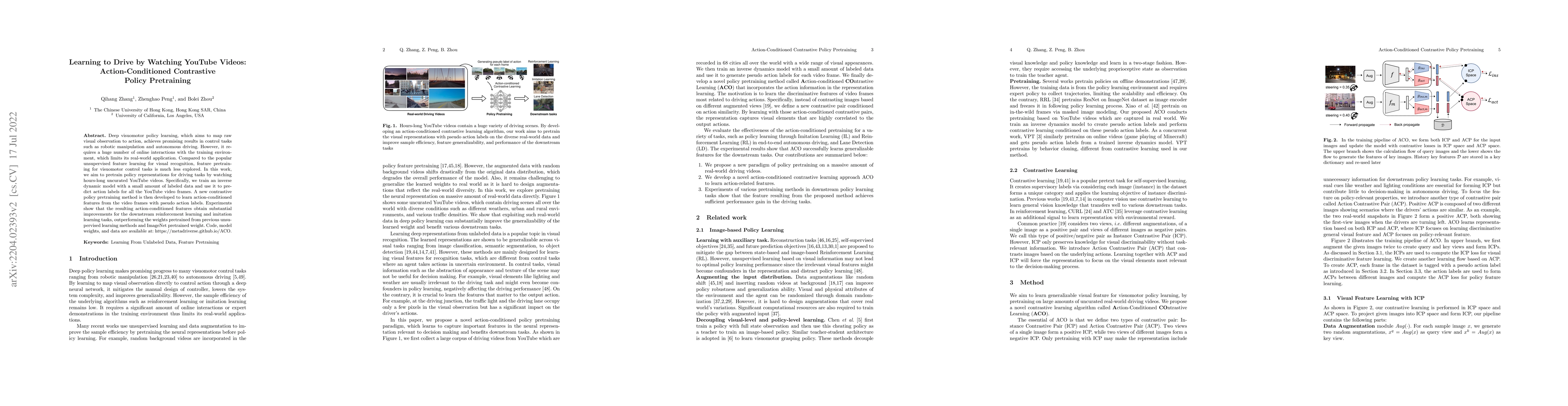 Thumbnail for Learning to Drive by Watching YouTube Videos: Action-Conditioned
  Contrastive Policy Pretraining