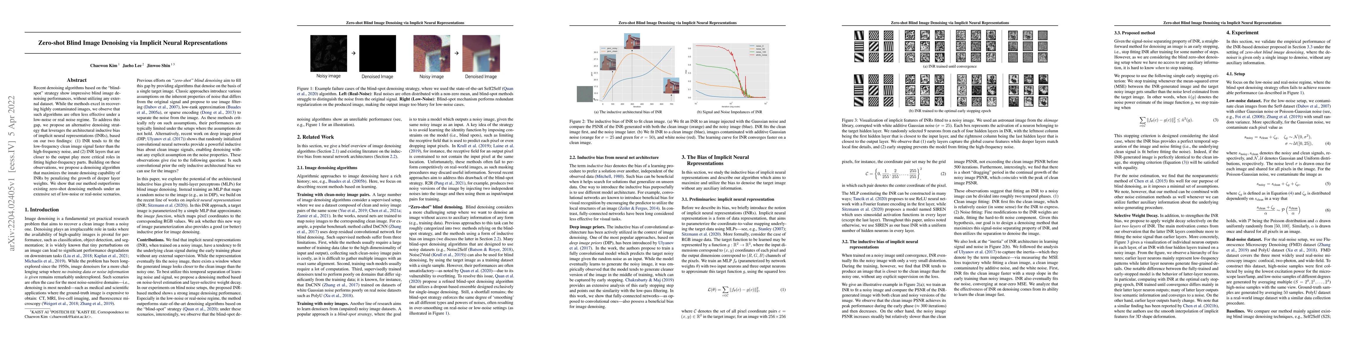 Thumbnail for Zero-shot Blind Image Denoising via Implicit Neural Representations