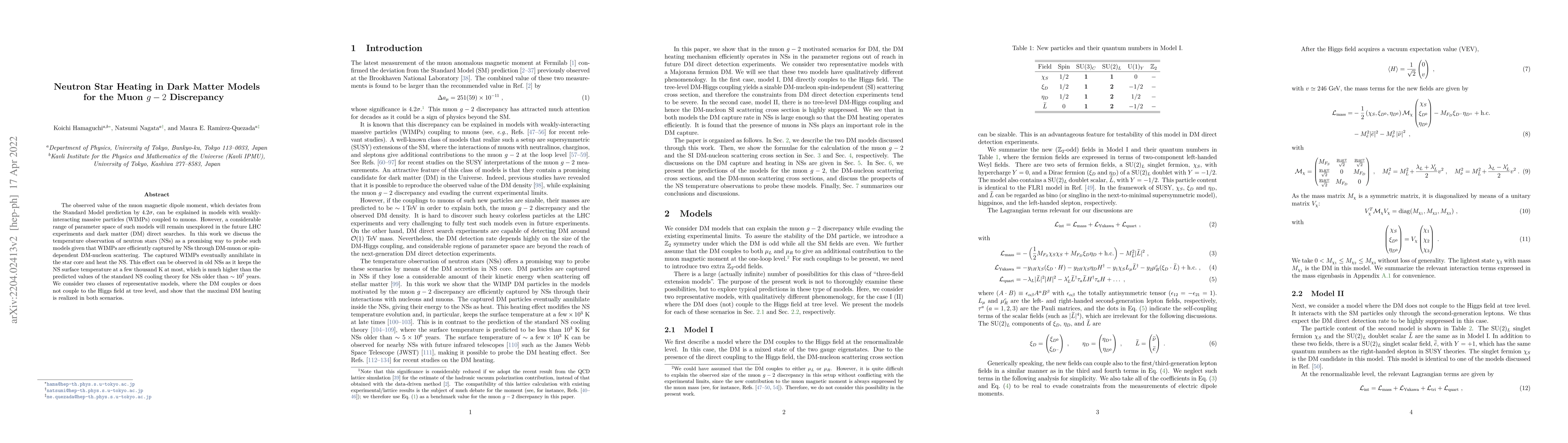 Thumbnail for Neutron Star Heating in Dark Matter Models for the Muon $g-2$
  Discrepancy