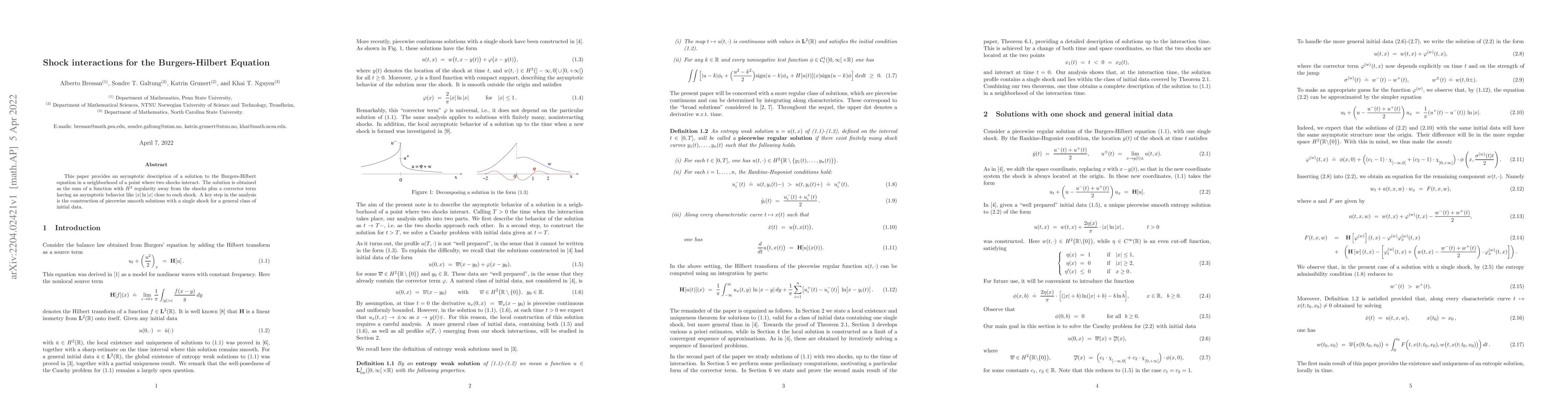 Thumbnail for Shock interactions for the Burgers-Hilbert Equation