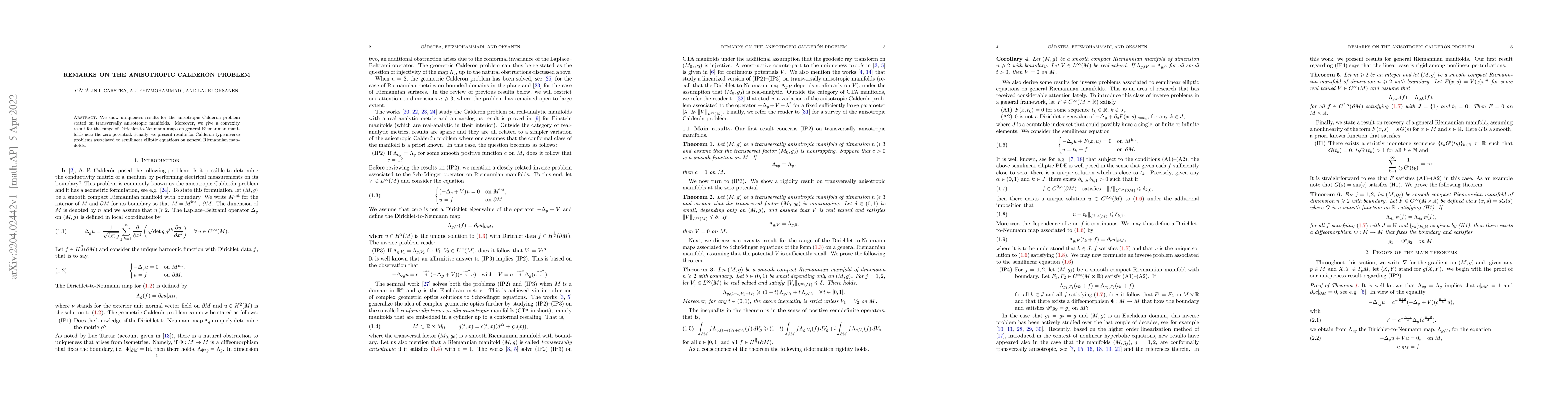 Thumbnail for Remarks on the anisotropic Calder\'{o}n problem