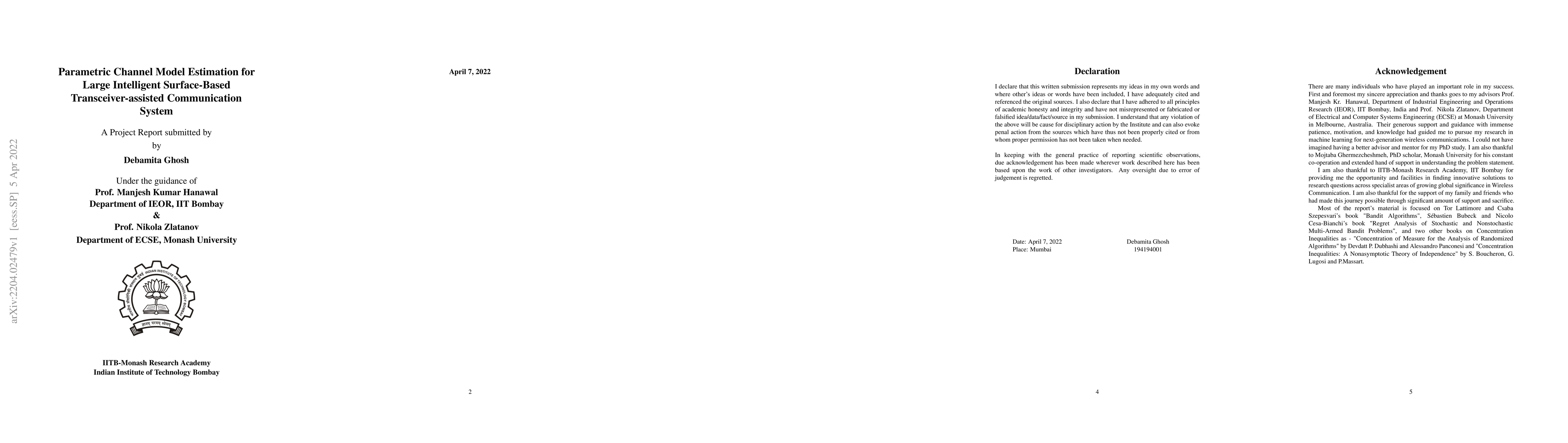 Thumbnail for Parametric Channel Model Estimation for Large Intelligent Surface-Based
  Transceiver-assisted Communication System