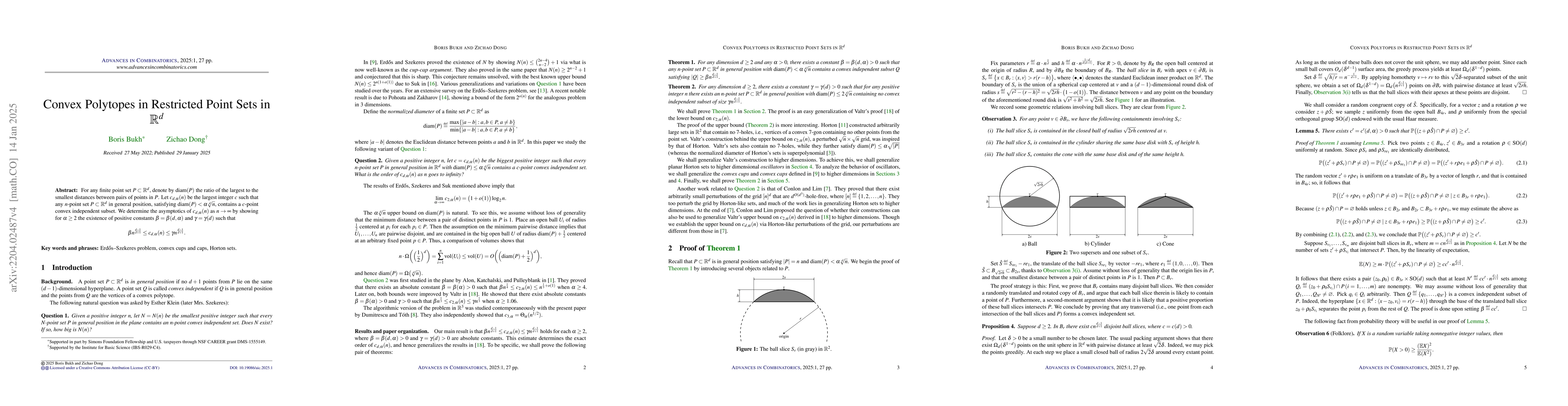 Thumbnail for Convex polytopes in restricted point sets in $\mathbb{R}^d$