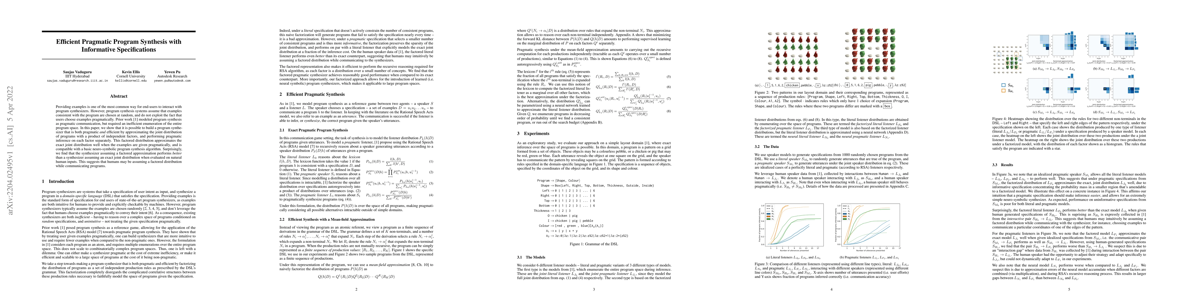 Thumbnail for Efficient Pragmatic Program Synthesis with Informative Specifications