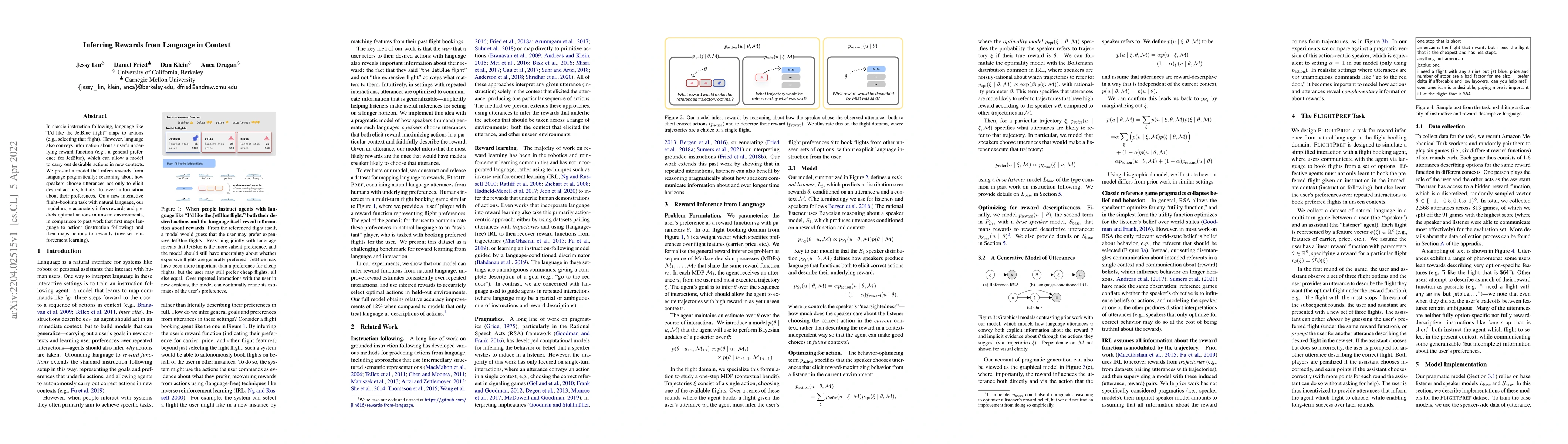 Thumbnail for Inferring Rewards from Language in Context