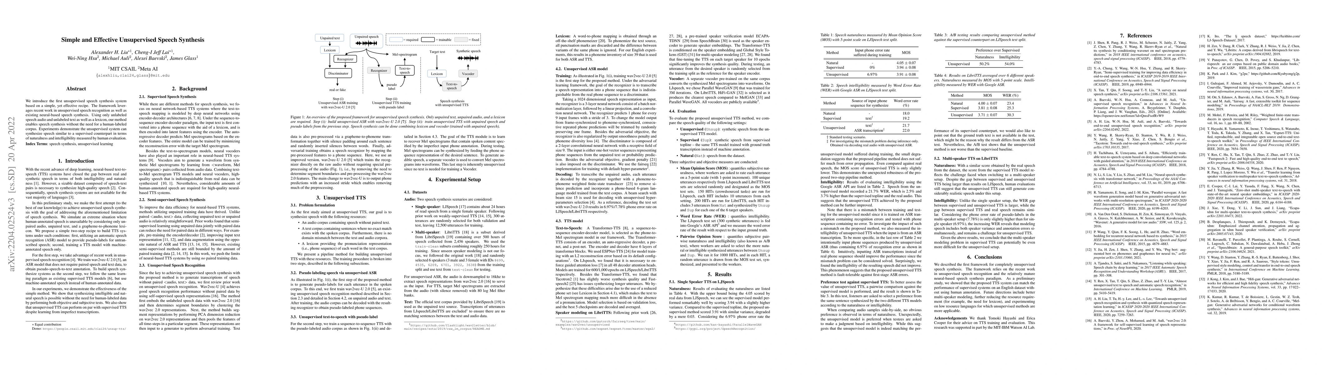 Thumbnail for Simple and Effective Unsupervised Speech Synthesis