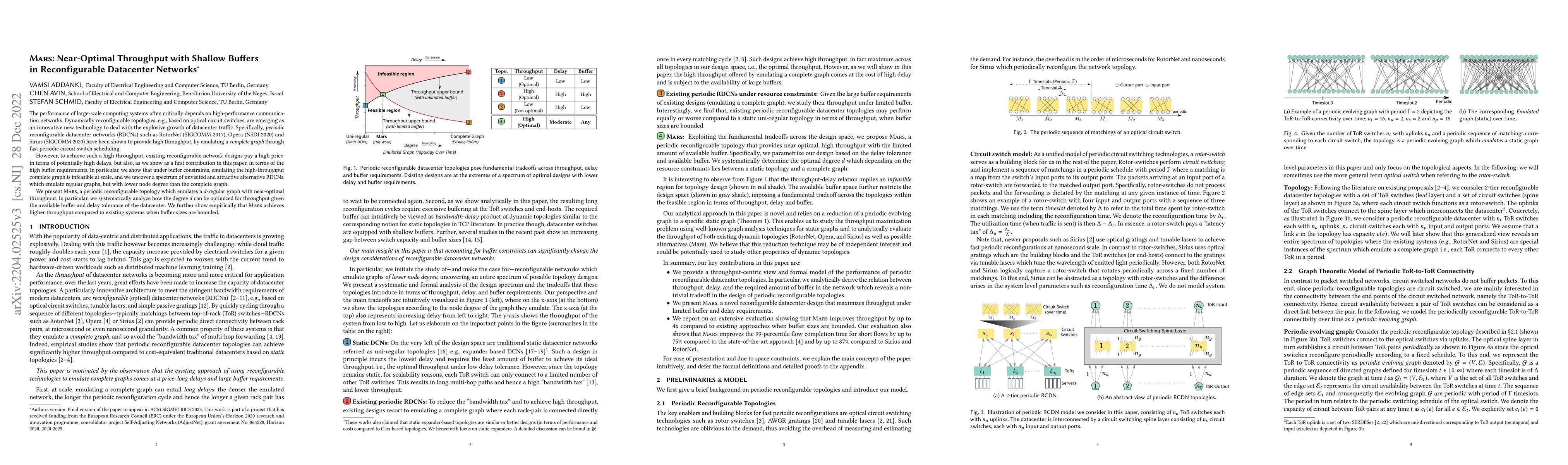 Thumbnail for Mars: Near-Optimal Throughput with Shallow Buffers in Reconfigurable
  Datacenter Networks